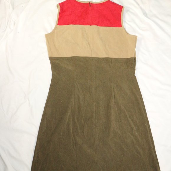 GIORGIO FIORLINI Collection Sleeveless Color Block Dress Sz 11/12 - Picture 4 of 11